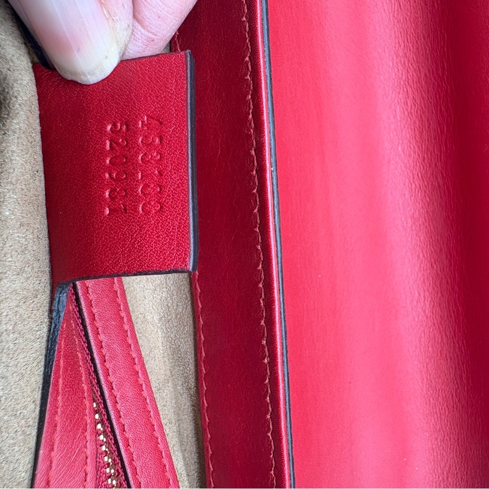 Gucci Padlock GG Supreme Red Top Handle Bag - Picture 9 of 11